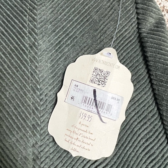 Altar'd State Olive Corduroy Mini Skirt size S NWT - Picture 3 of 6